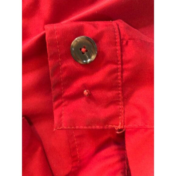 Lands End Bomber Jacket Coat Mens Medium(38-40)Red Plaid Lined Full Zip - Picture 5 of 9